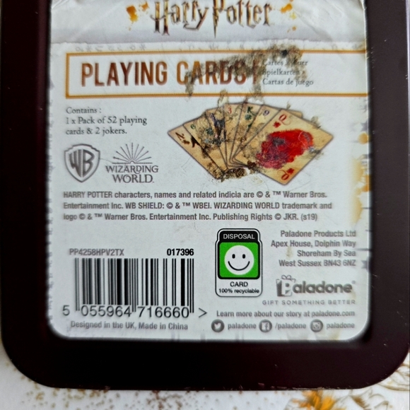 Harry Potter Hogwarts Playing Cards 54 Wizarding World - Picture 3 of 3